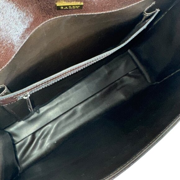 BALLY Vintage Brown Leather Braids Straps Shopper Tote Bag Made in Italy - Picture 8 of 16